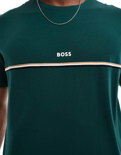 BOSS Bodywear unique t-shirt in green ASOS