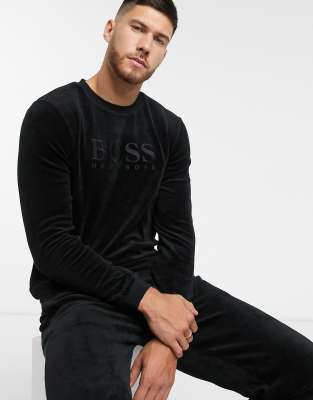 hugo boss velour jumper