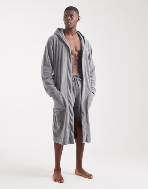 BOSS Bodywear - Vestaglia grigia in spugna