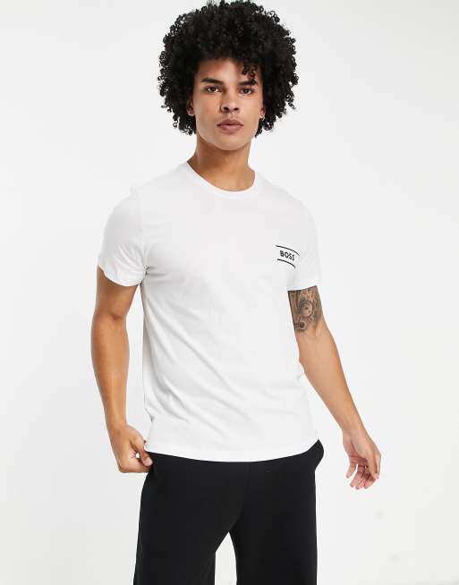 BOSS – Bodywear – Vit t-shirt med logga, 2 av 4
