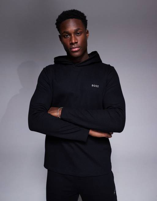 Hugo boss long sleeve hooded t shirt discount