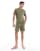 Boss Bodywear waffle t-shirt and shorts set in green