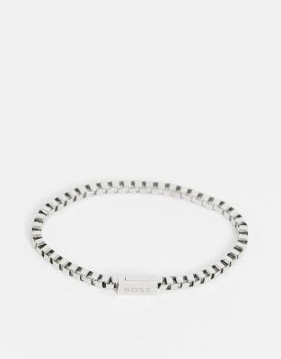BOSS chain bracelet in silver - ASOS Price Checker