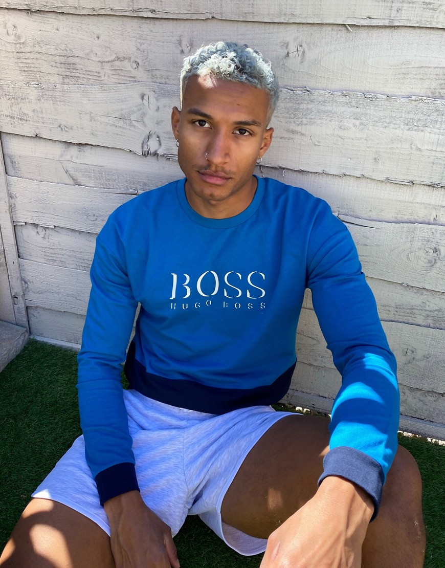 BOSS - Business - Authentiek lounge-sweatshirt-Blauw