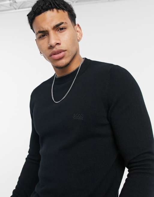 BOSS Business – Bacio-M – Sweter z wełny owczej z okrągłym dekoltem, 3 z 4