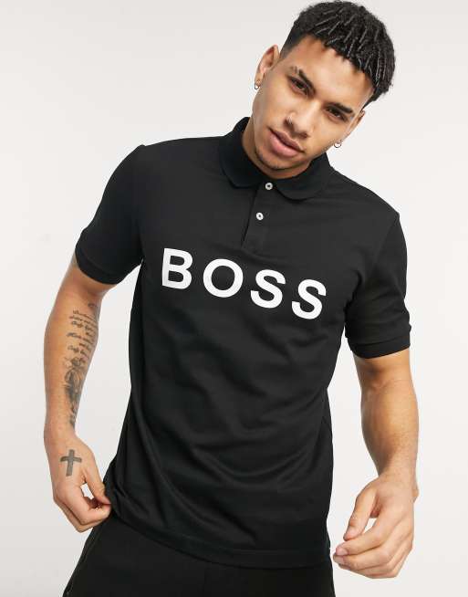 BOSS Business Parlay tipped polo shirt