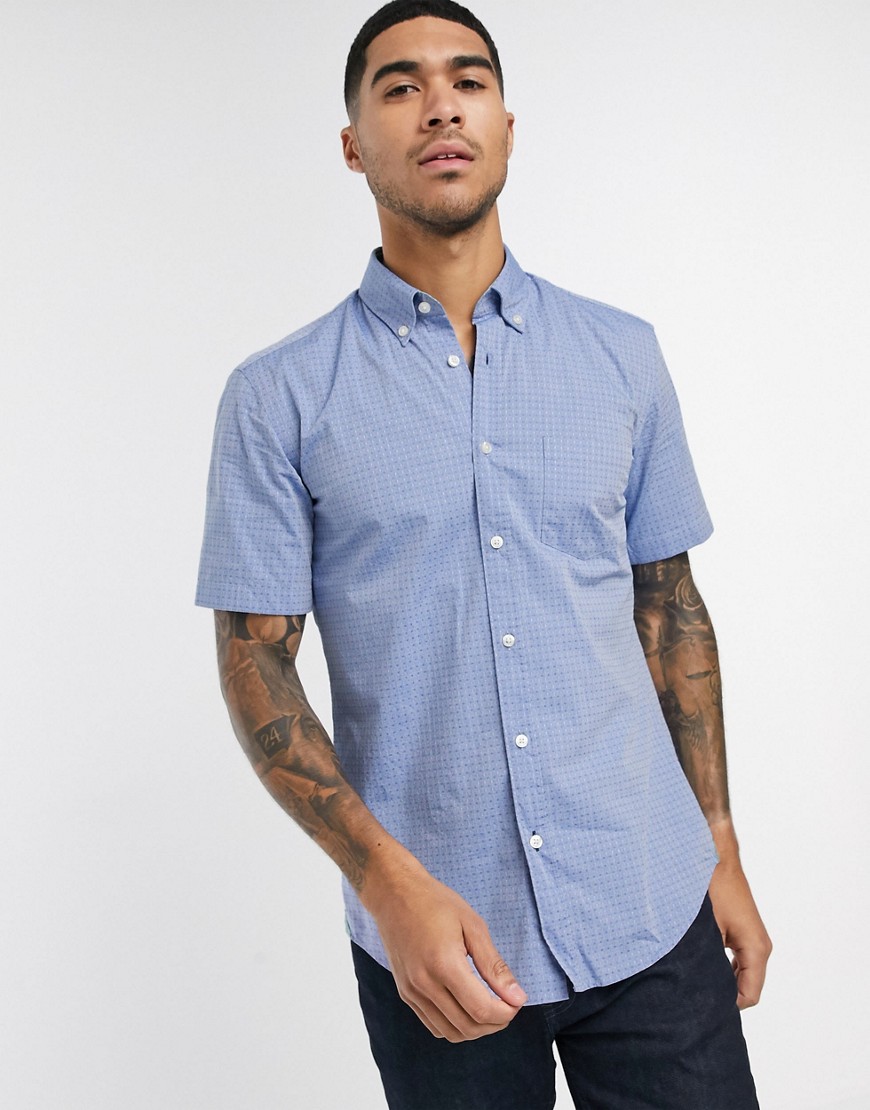 BOSS – Business – Roddy – Långärmad skjorta med smal passform-Blå