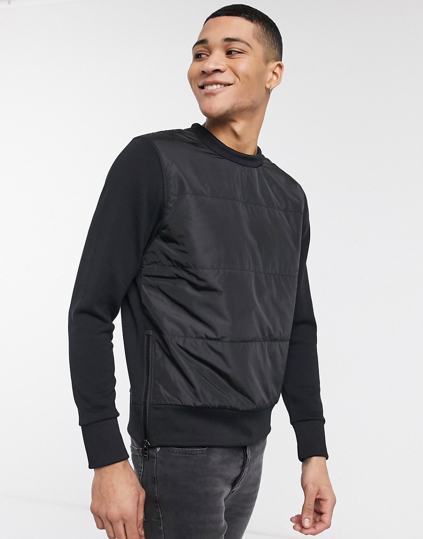 BOSS - Business Stadler - Sweatshirt met ronde hals-Zwart