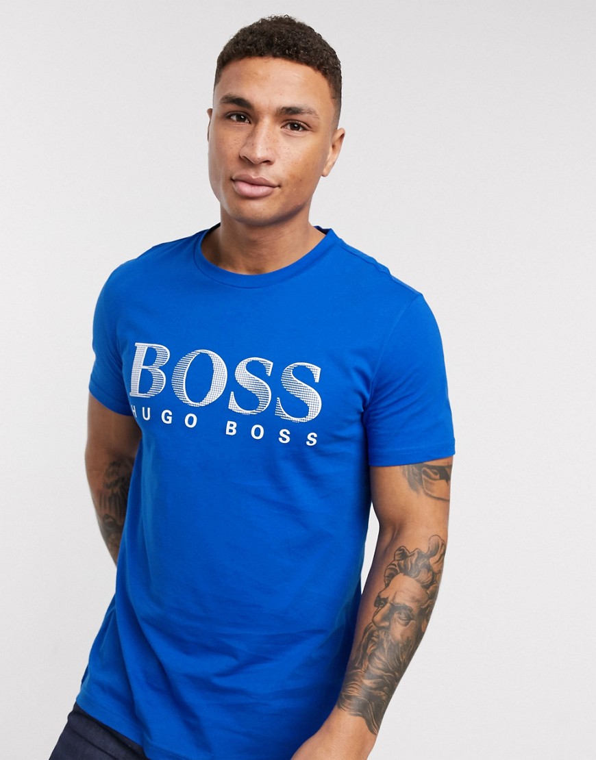 BOSS Business - T-shirt con logo-Blu