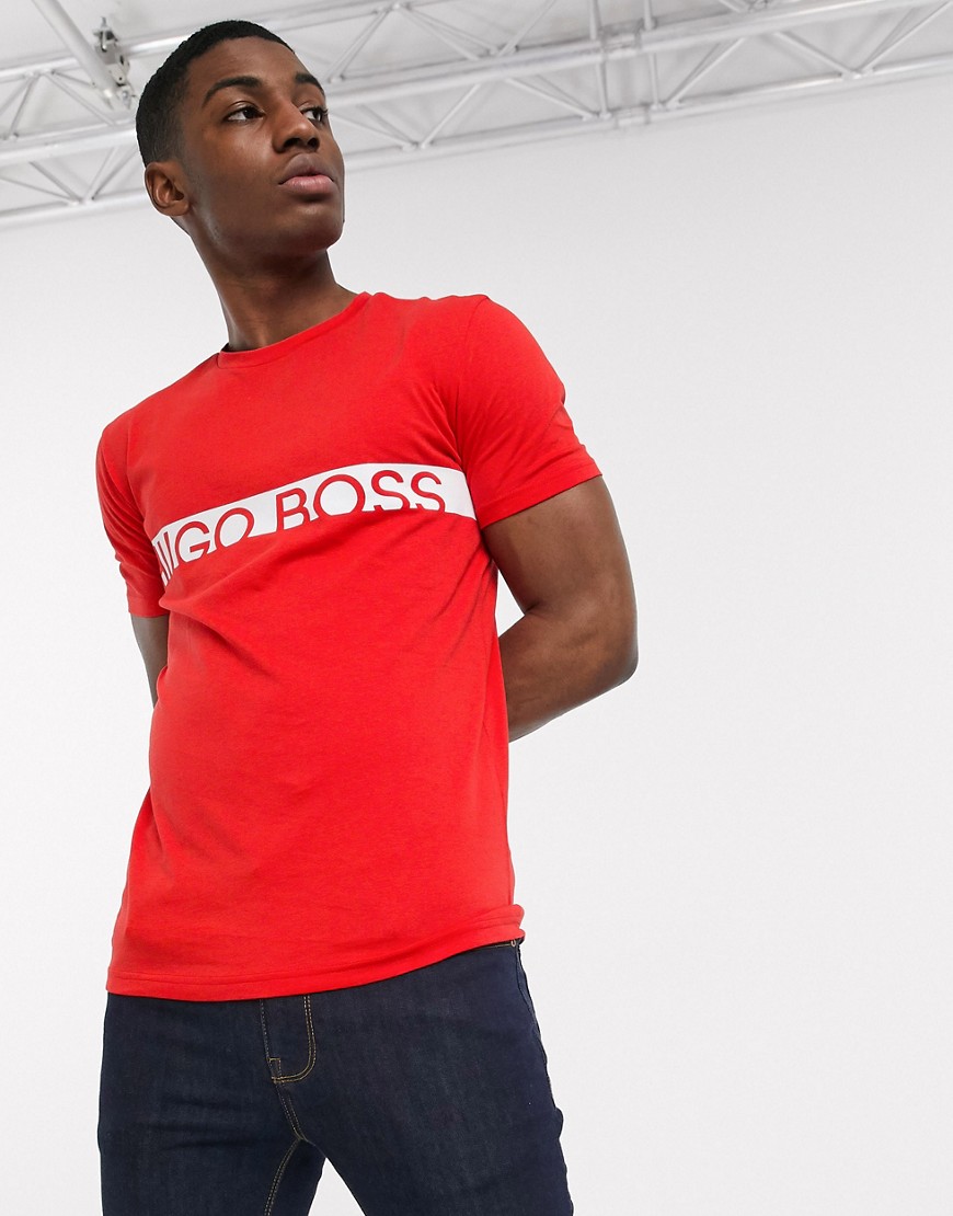 BOSS - Business - T-shirt met logo-Rood
