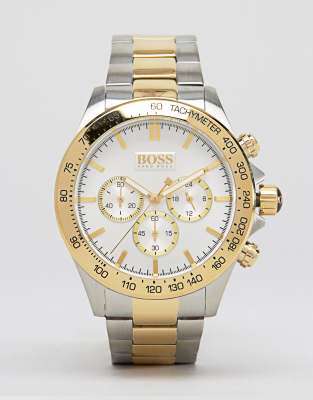 Hugo boss gold and steel chronograph new arrivals