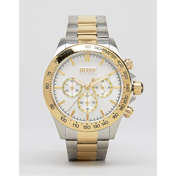 Hugo boss shop chronograph watch gold