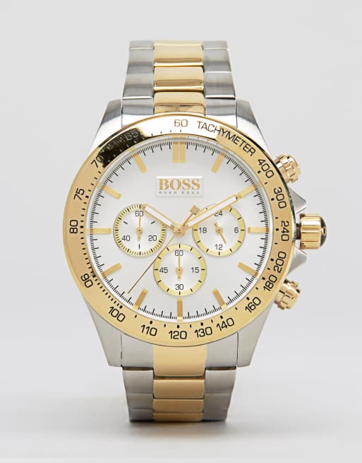 Hugo boss gold 2025 and steel chronograph