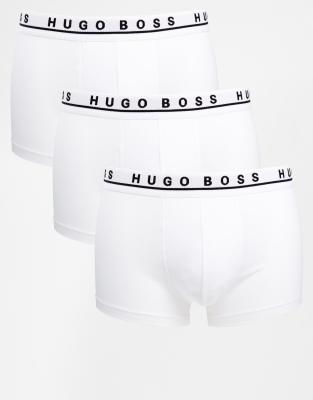 BOSS By Hugo Boss 3 Pack White Boxer Trunks