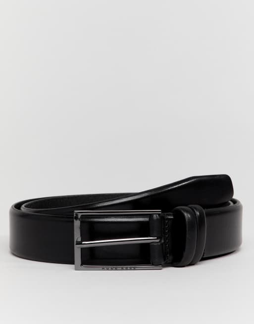 BOSS by Hugo Boss Carmello Leather Belt in Black | ASOS