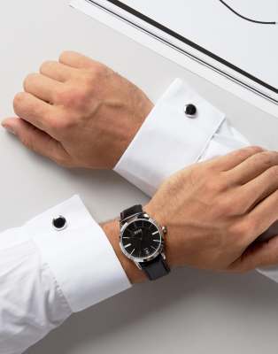 hugo boss cufflinks and watch set