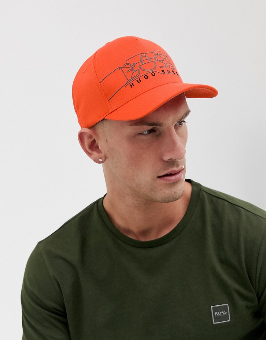 BOSS - Cappellino con logo-Arancione