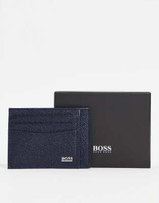 BOSS by Hugo Boss BOSS card holder wallet in navy-Black