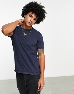 BOSS Casual Tokks t-shirt in washed navy