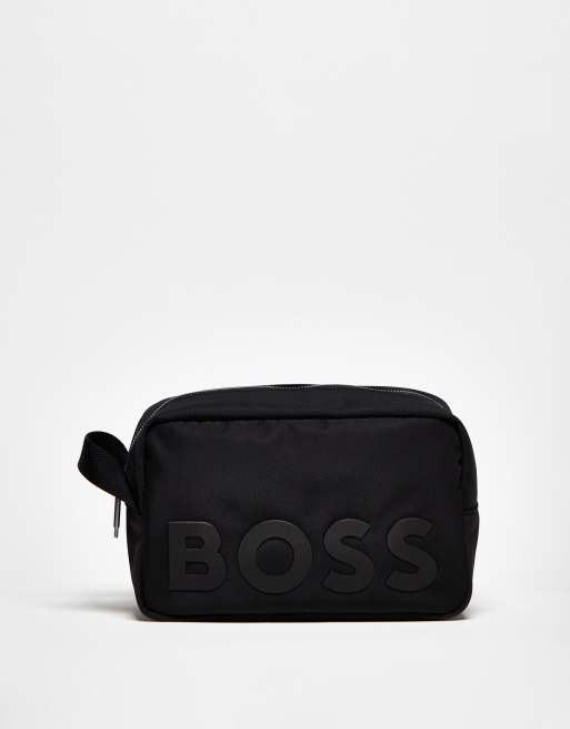 BOSS catch 2.0 washbag in black | ASOS