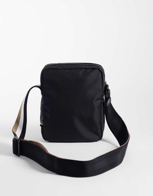 Boss Catch logo zip crossbody bag in black, 4 of 4