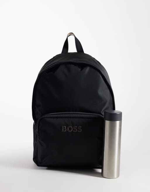 Boss Catch tonal logo backpack in black, 4 of 4