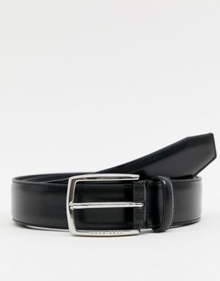 BOSS Celie-st logo buckle leather belt in black | ASOS