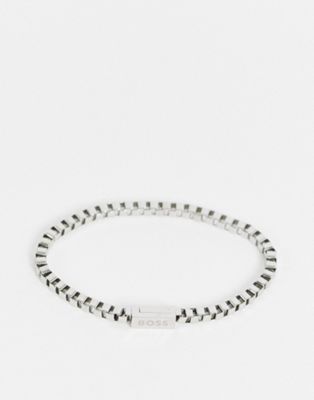 BOSS chain bracelet in silver