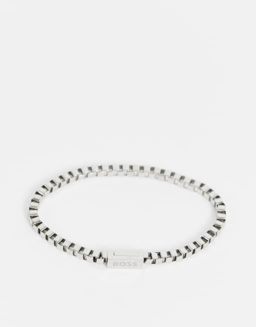 Hugo boss bracelet online silver