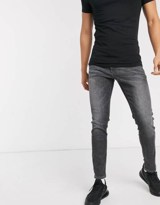 BOSS - Charleston - Skinny-fit jeans in grijze wassing