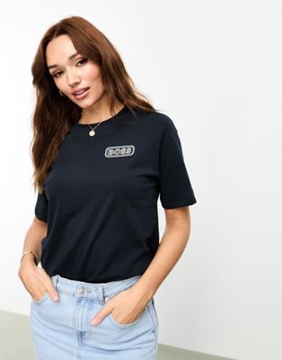 BOSS Chest Logo T-Shirt in Navy - ASOS Price Checker