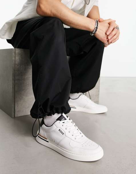 Mens white dress outlet trainers