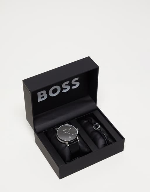 Coffret cadeau homme montre en cuir