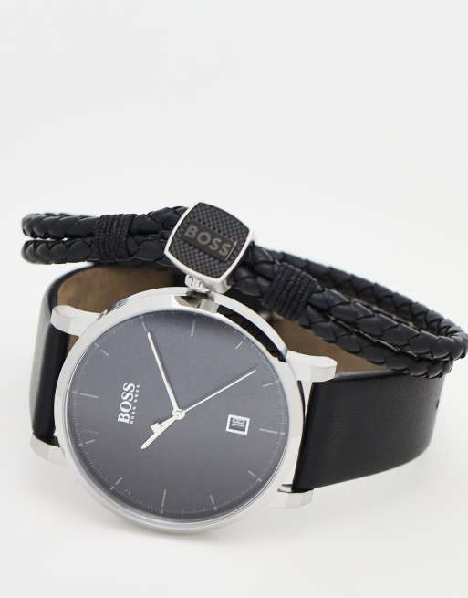 Coffret cadeau montre-Bracelet en cuir pour homme, idée cadeau homme