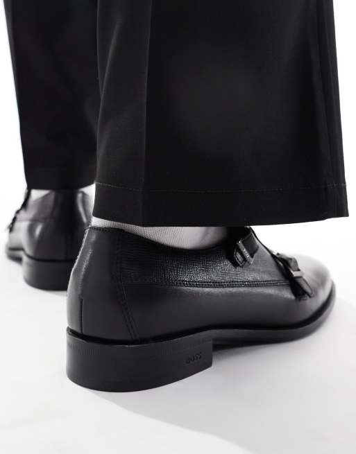 BOSS - Colby - Scarpe con fibbie in pelle nere, 2 di 4