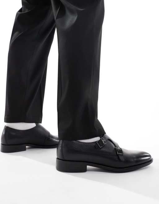 BOSS - Colby - Scarpe con fibbie in pelle nere, 3 di 4
