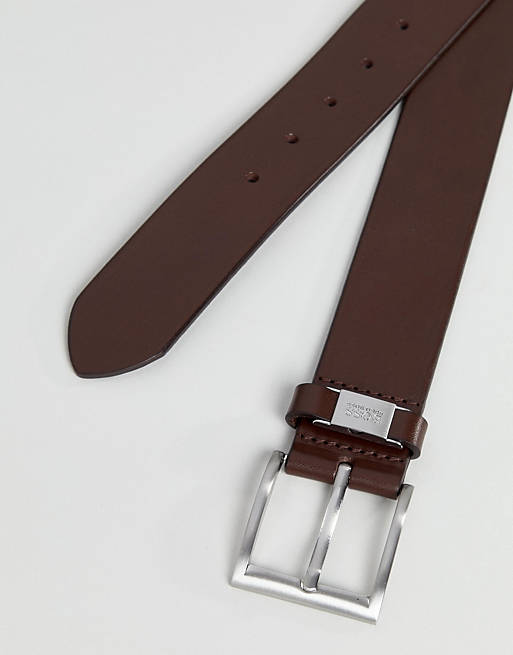  Belts/BOSS Connio leather logo keeper belt in brown 