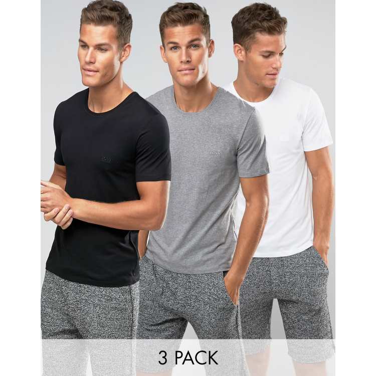 BOSS Crew Neck 3 Pack T-Shirt In Regular Fit