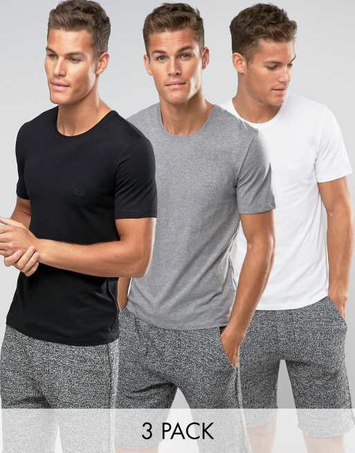 BOSS Crew Neck 3 Pack T Shirt In Regular Fit