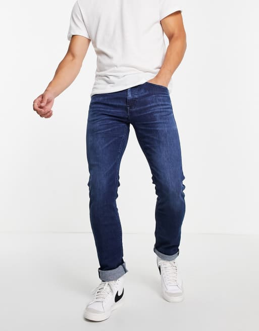 BOSS - Delaware - Jeans i mørkeblå vask i slim fit