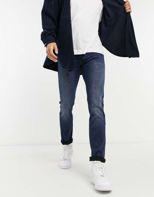 BOSS Delaware slim fit jeans in dark blue