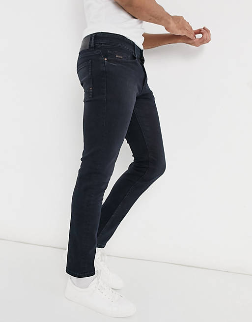 BOSS Delaware slim fit jeans in dark blue | ASOS