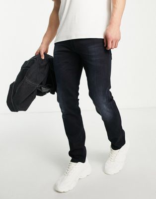 BOSS Delaware slim fit jeans in dark wash - ASOS Price Checker