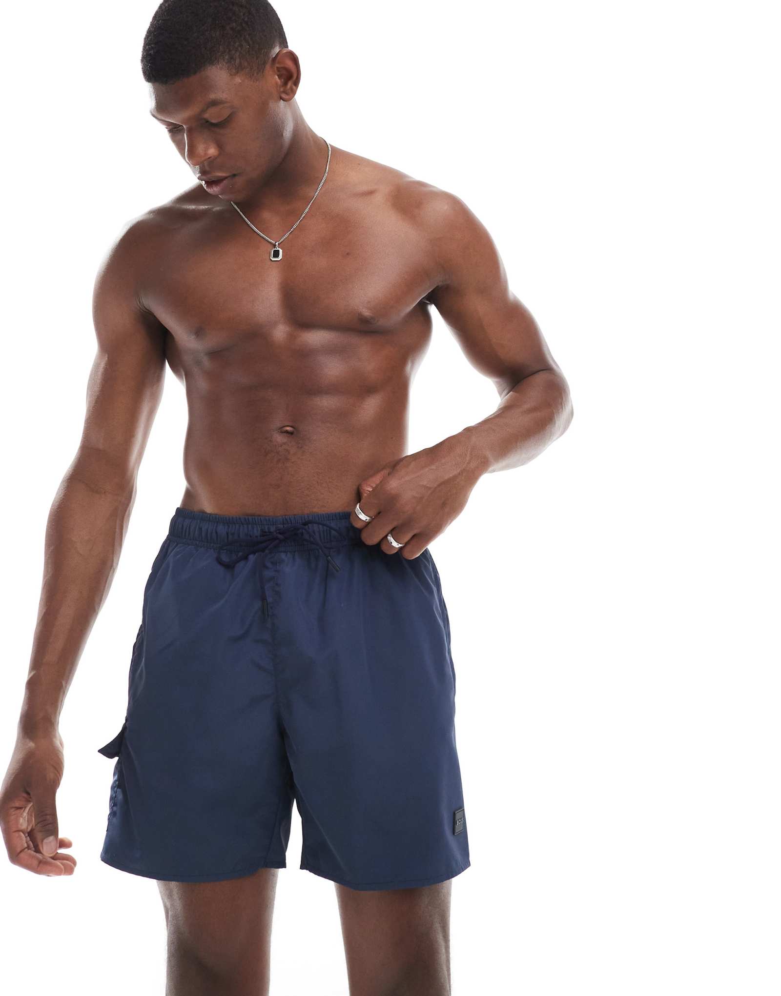 Boss Dive swim shorts in navy - view 1