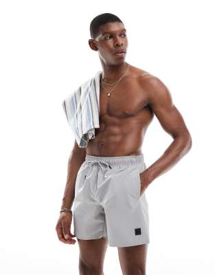 BOSS Dive swim shorts with cargo pockets in gray