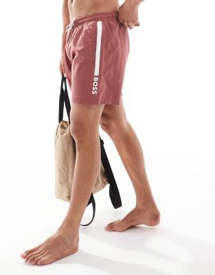 BOSS Bodywear Boss Dolphin swim short in red