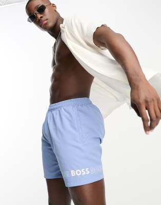 blue hugo boss swim shorts