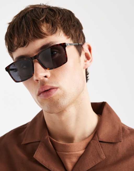  BOSS – Eckige Sonnenbrille in Havana-Braun, 3 von 3