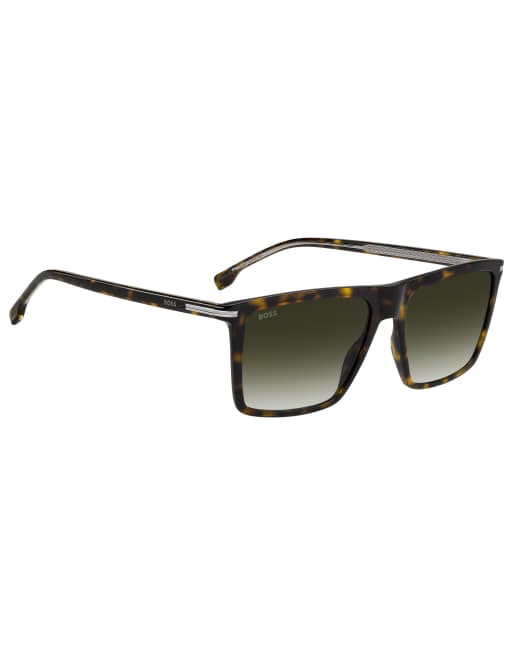 BOSS – Eckige Sonnenbrille in Havana-Braun, 3 von 3