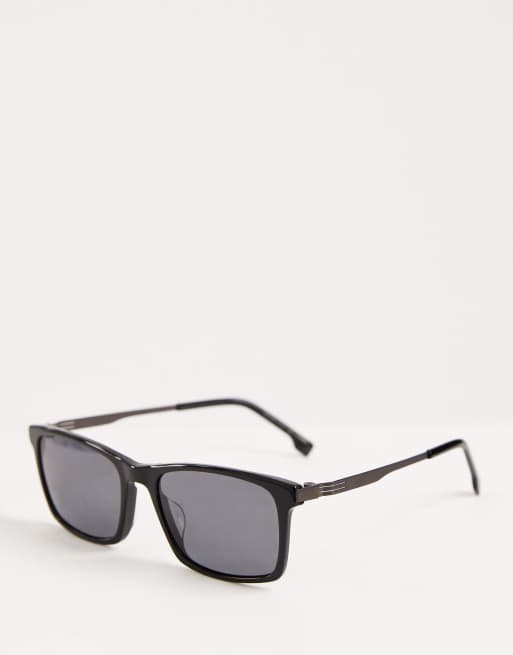 BOSS – Eckige Sonnenbrille in Schwarz, 2 von 3